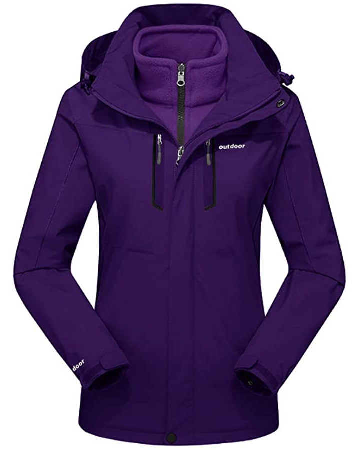 BIYLACLESEN Women's 3-in-1 Snowboard Jacket Winter Coats